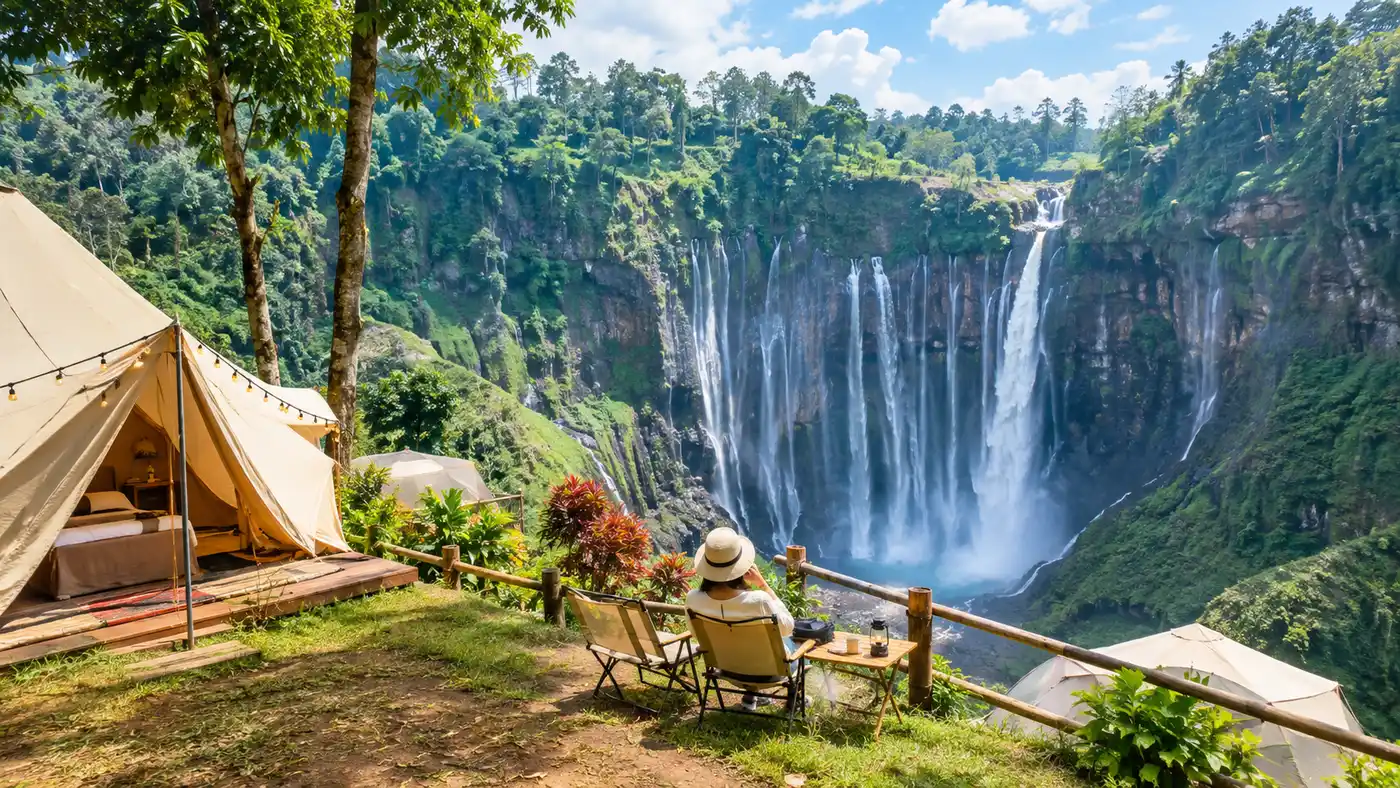Kemah dan Glamping di Tumpak Sewu